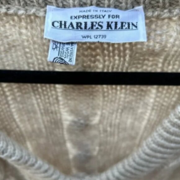 Vintage wool Men's Cream Sweater xl - Picture 7 of 7